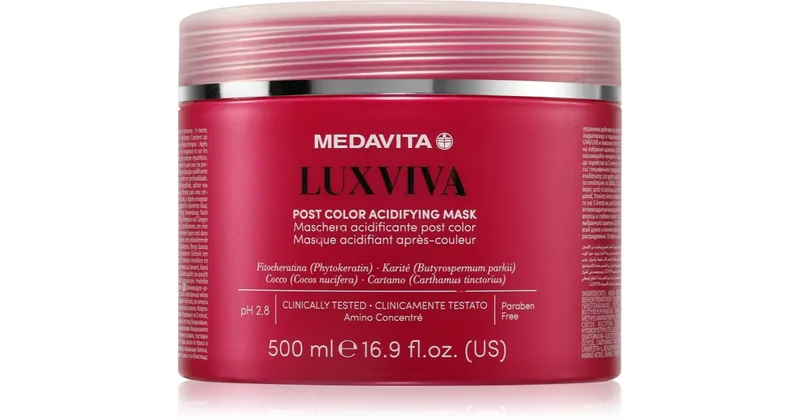 Medavita LUXVIVA Post Color Acidifying Treatment Mask for Dyed Hair 500 ml