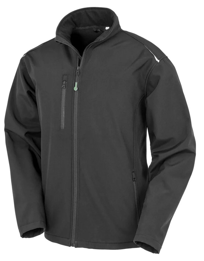 Recycled 3-Layer Printable Softshell Jacket Result Recycled R900M Black