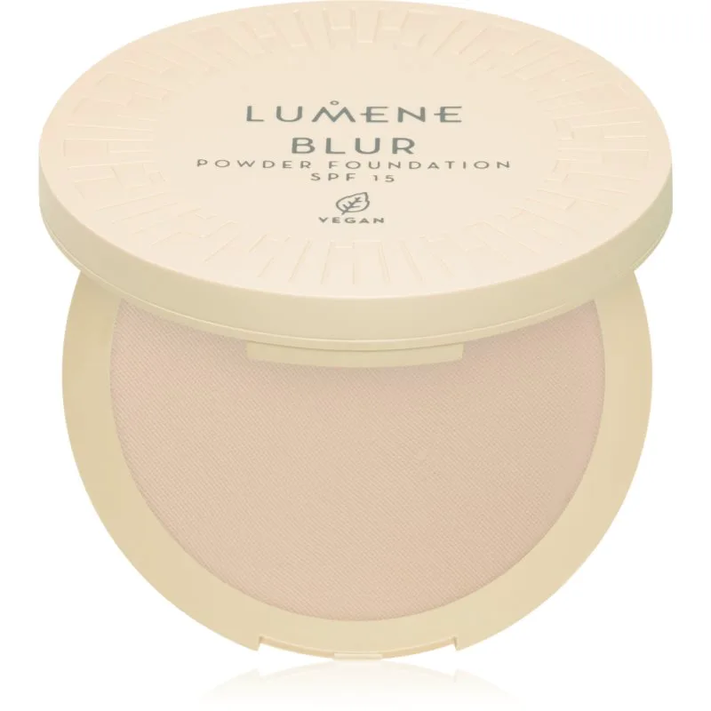 Lumene Blur συμπαγής πούδρα κα μακιγιάζ 2 σε 1 SPF 15 απόχρωση No. 1 10 γρ
