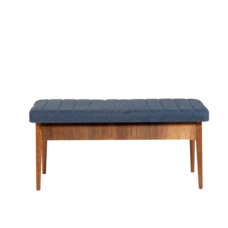 Παγκάκι Vina Bench Dark Blue, Walnut 869Vel5137 (110x46x40)