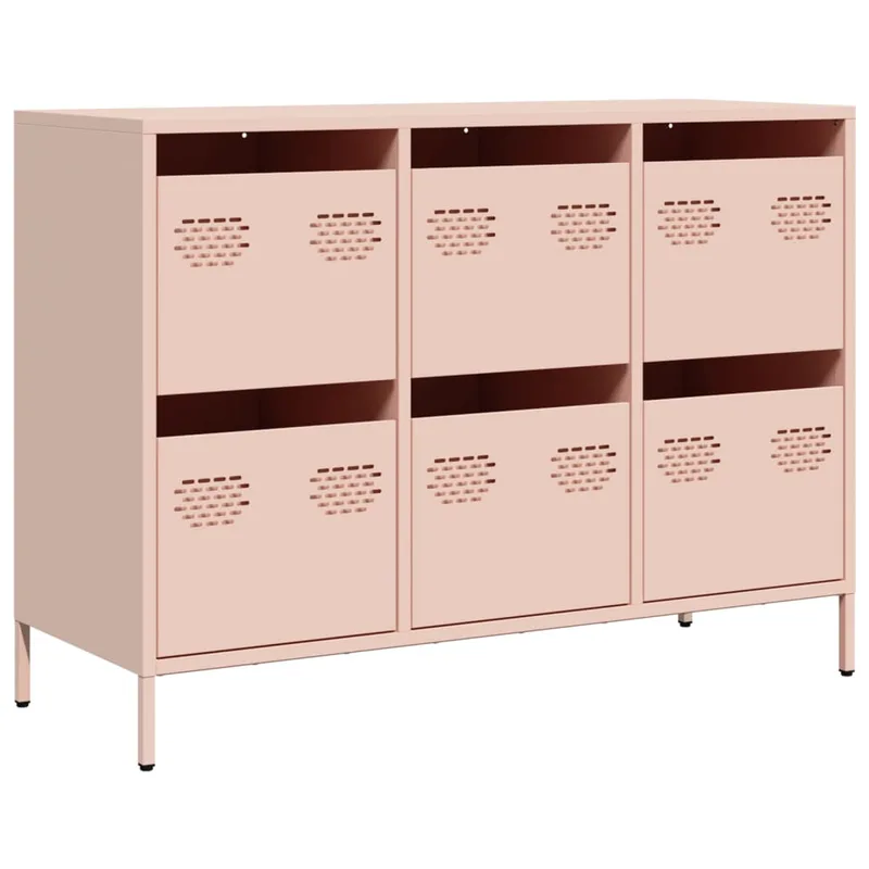 vidaXL Ντουλάπι Ροζ 101,5x39x73,5 εκ. από Χάλυβα Ψυχρής Έλασης