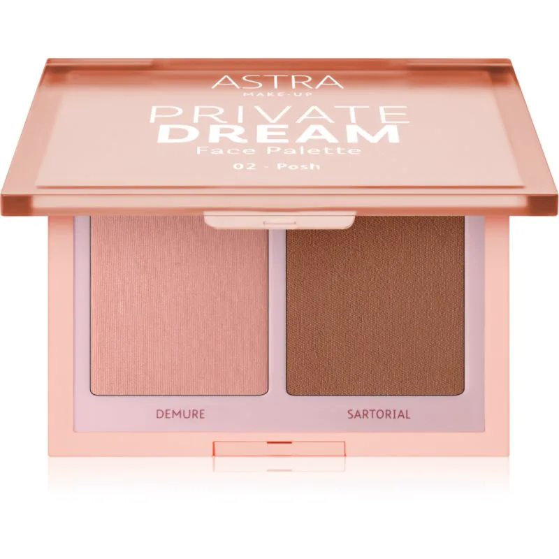 Astra Make-up Private Dream Palette Blush and Bronzer μπρονζερ και ρουζ απόχρωση 02 posh 7 γρ