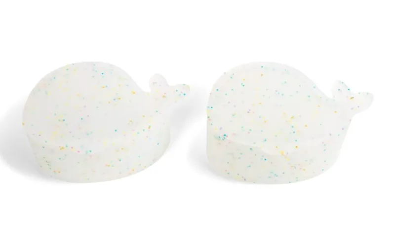 Filibabba Set of 2 Silicone Mini Snackboxes – Christian the Whale – Confetti