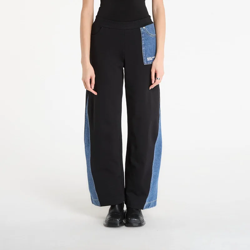 Φόρμα Karl Lagerfeld Jeans Mixed Material Sweatpant Washed Blue/ Black S