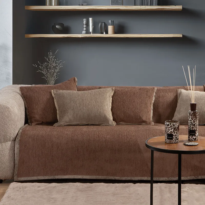 Ριχτάρι Πολυθρόνας 2 Όψεων (180x180) Nef-Nef Homeware Tanger Brown/Ecru