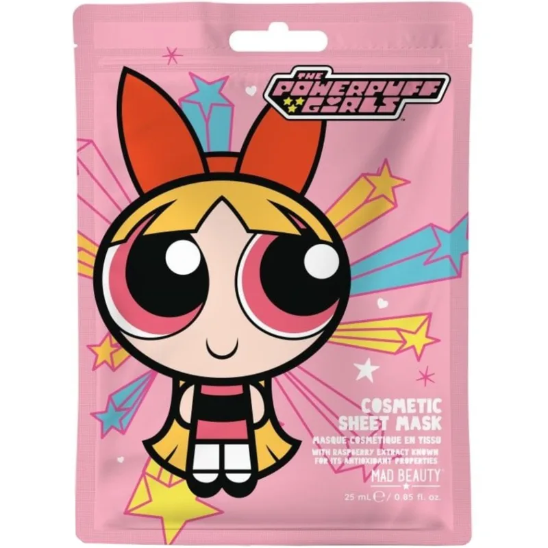 Mad Beauty Powerpuff Girls Super Cute Blossom Face Mask Αντιοξειδωτική Υφασμάτινη Μάσκα Προσώπου με Άρωμα Κεράσι 25ml