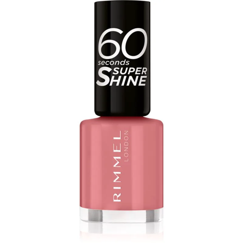 Rimmel 60 Seconds Super Shine βερνίκι νυχιών απόχρωση 235 Preppy In Ροζ 8 μλ
