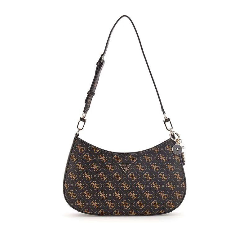 GUESS ΓΥΝΑΙΚΕΙΑ ΤΣΑΝΤΑ NOELLE II TOP ZIP HWQG9672180 BROWN LOGO