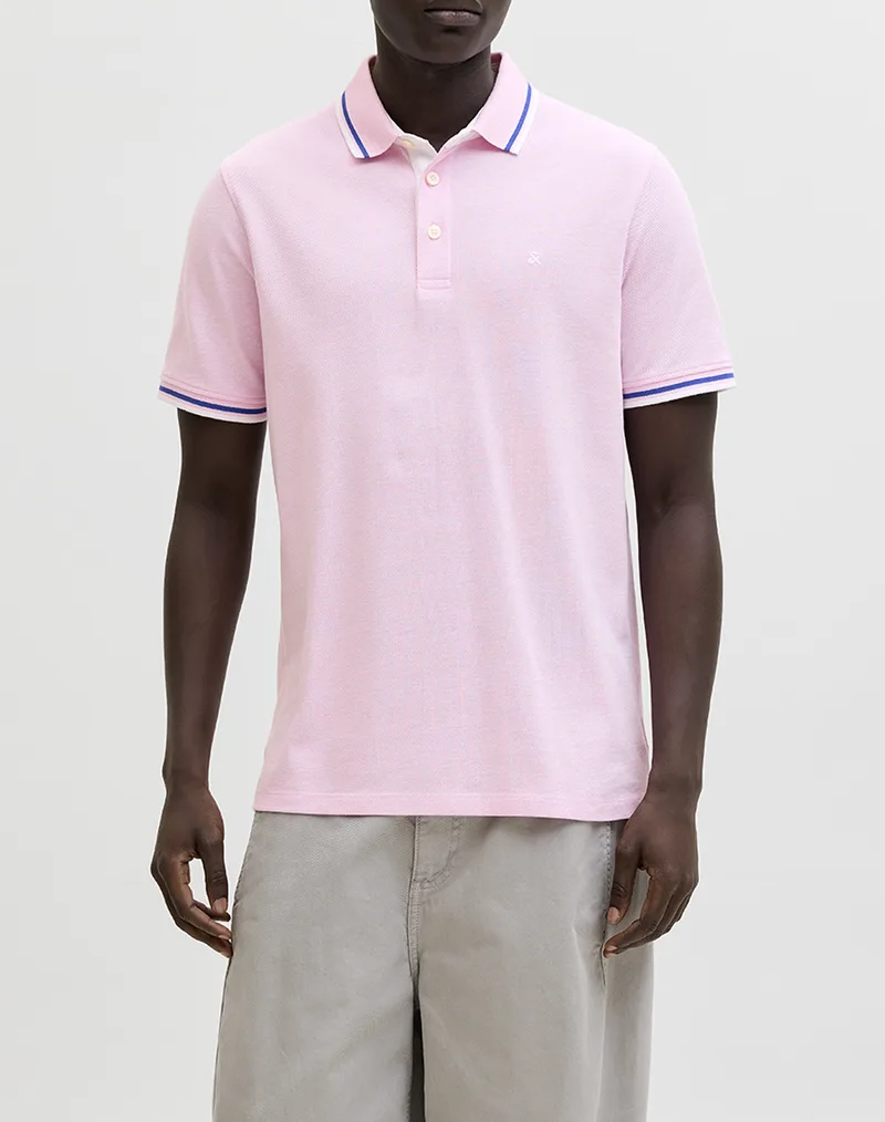 JACK&JONES ΜΠΛΟΥΖΑ ΑΝΤΡΙΚΗ JJEPAULOS POLO SS NOOS 12136668-Prism PinkPLAY Ροζ