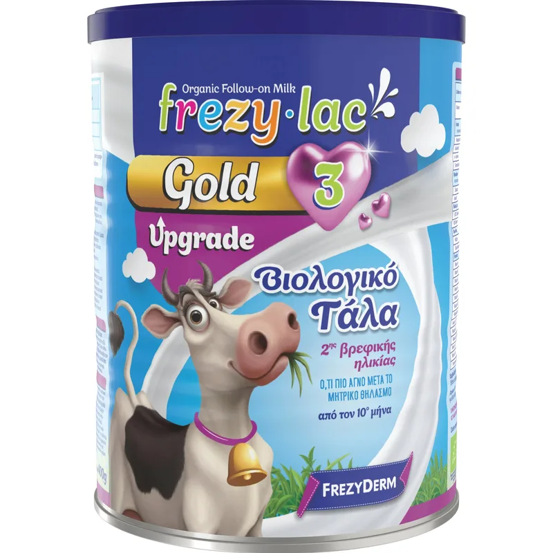 Frezyderm Frezylac Χρυσό 3 Upgrade Bio 10m+ Βιολογικό Αγελαδινό Βρεφικό Γάλα σε Σκόνη από τον 10° Μήνα 900g
