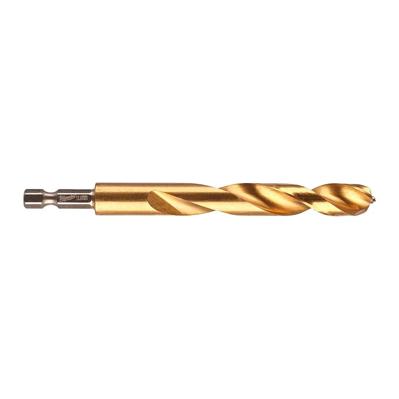 Τρυπάνι Αέρος Τιτανίου 1/4" Φ12mm MILWAUKEE HSS-G TIN RED HEX