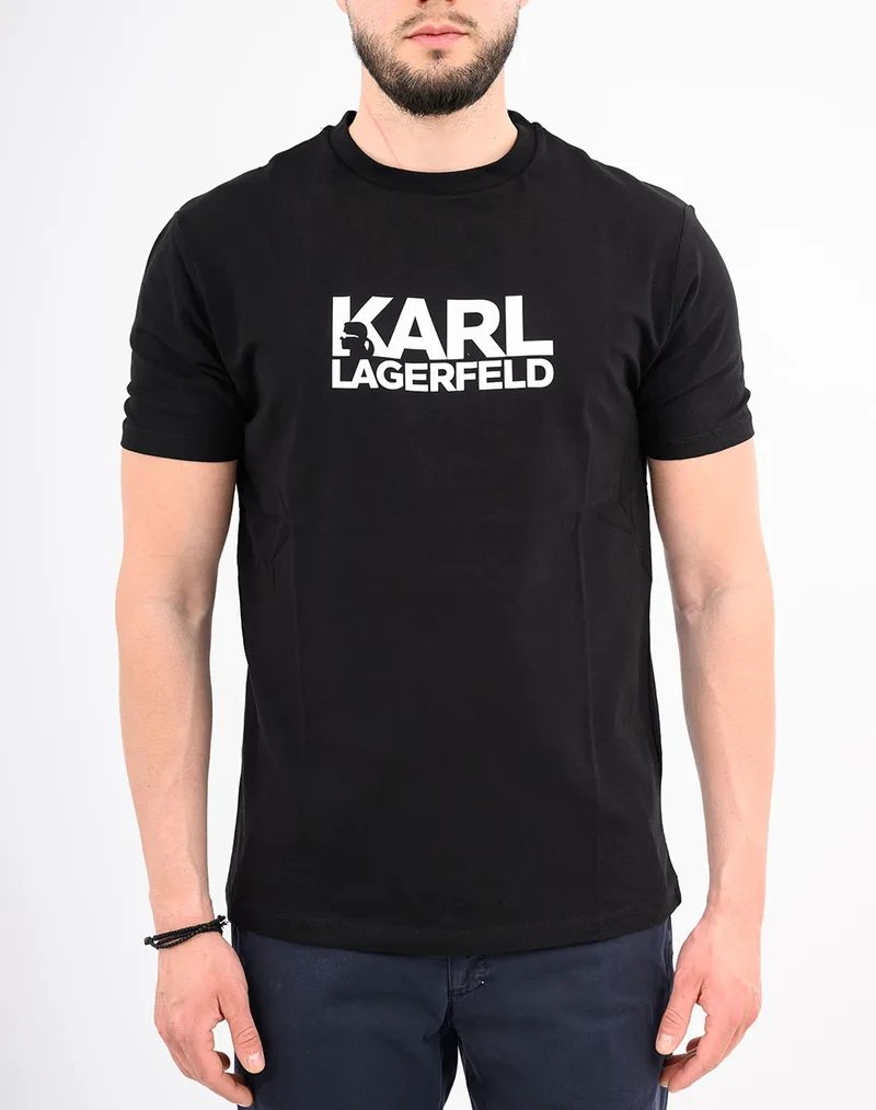 KARL LAGERFELD T-SHIRT CREWNECK NOS 755780-500235-990 Black