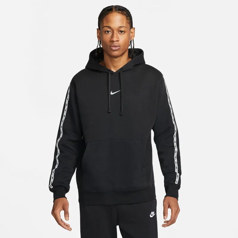 NIKE SPORTSWEAR FLEECE PULLOVER HOODIE ΜΑΥΡΟ