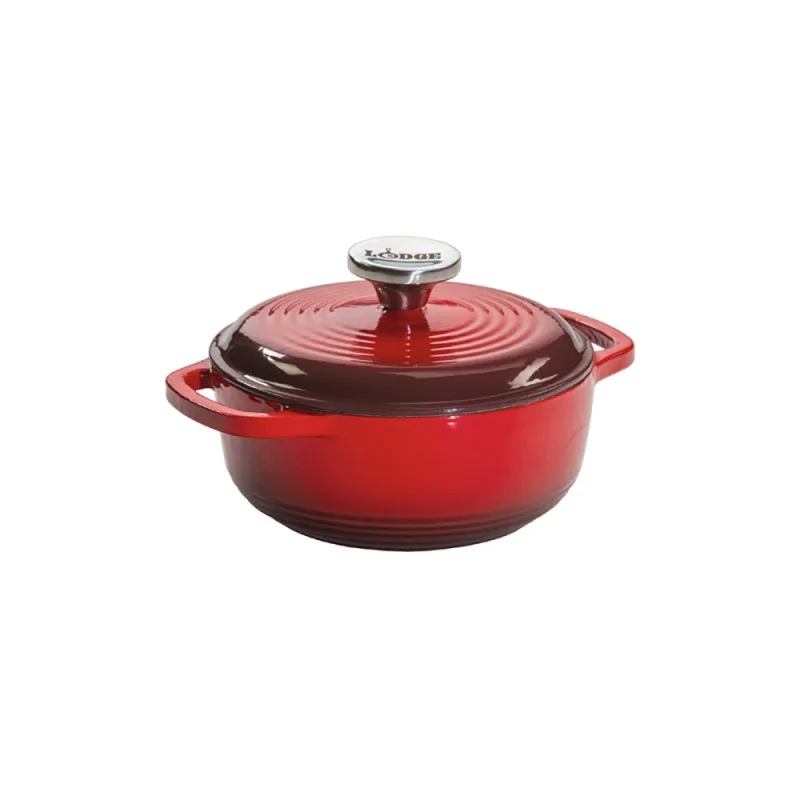 Lodge Γάστρα - Κατσαρόλα Εμαγιέ Μαντεμένια Red 1,4lt