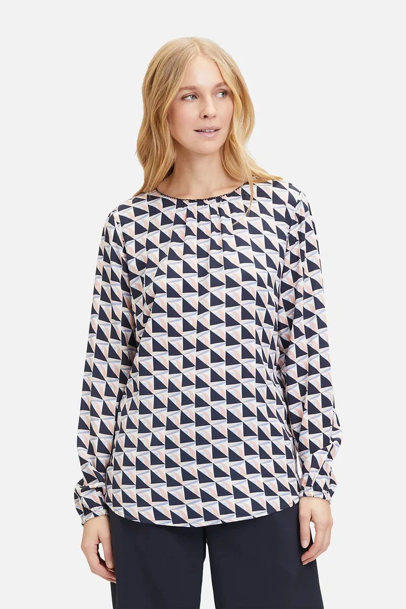 Betty Barclay γυναικεία μπλούζα με all-over contrast print - 8659/2414 Πολύχρωμο