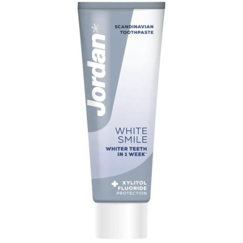 Jordan White Smile Xylitol & Fluoride Protection Toothpaste Φθοριούχος Λευκαντική Οδοντόκρεμα 75ml