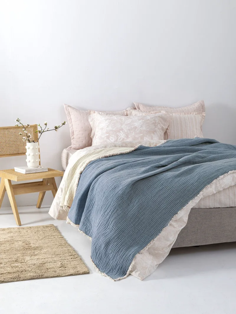 Κουβέρτα Μονή Palamaiki Mous Blue 170x240