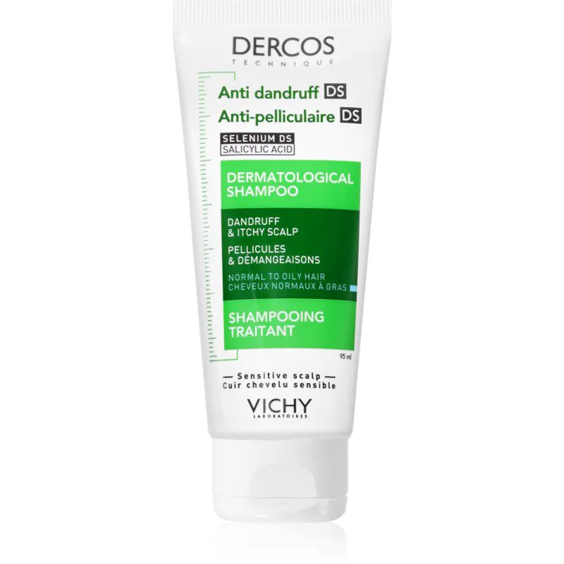 Vichy Dercos Anti-Dandruff σαμπουάν κατά της πιτυρίδας για κανονικά έως λιπαρά μαλλιά 95 ml
