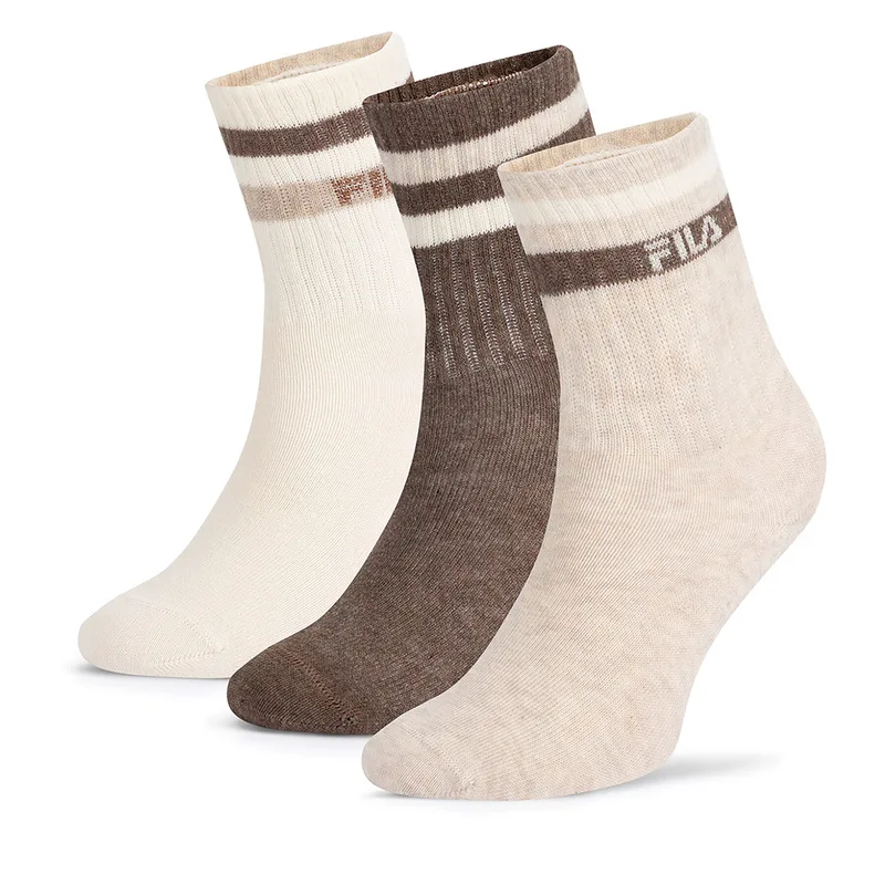 Κάλτσες κοντές Fila F8207-AW24 (3-pack) Εκρού