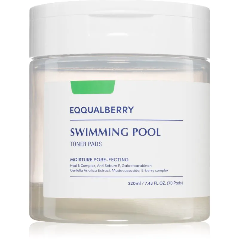 EQQUALBERRY Swimming Pool Toner Pads απολεπιστικά επιθέματα με ενυδατικό αποτέλεσμα 70 τμχ