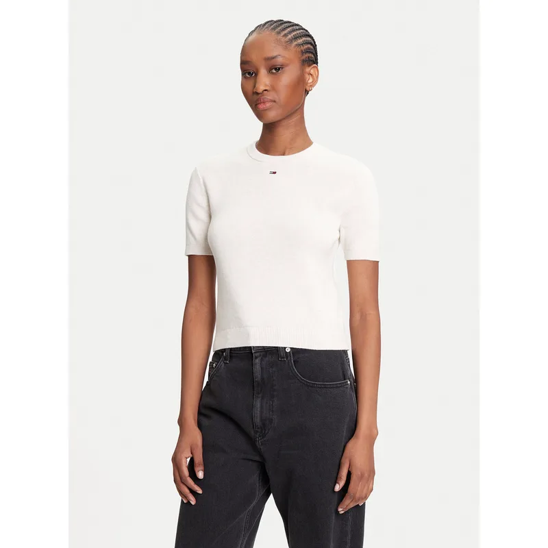 Tommy Jeans T-Shirt Essential DW0DW19336 Μπεζ Regular Fit