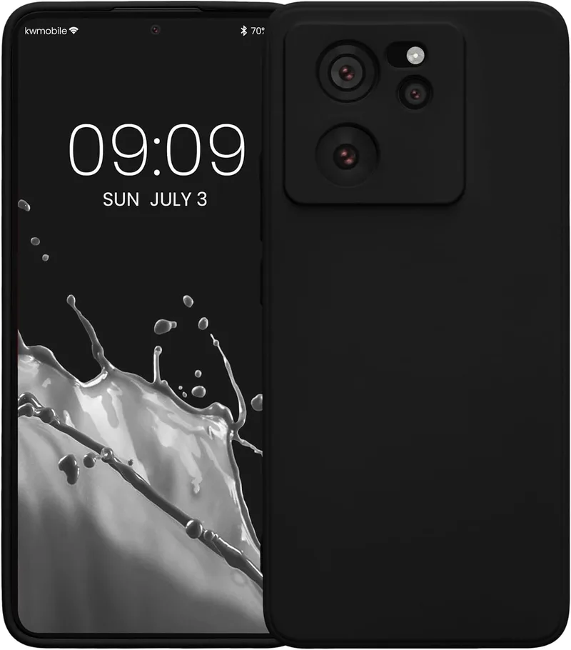 KWmobile Soft Slim Flexible Rubber Cover with Camera Protector - Θήκη Σιλικόνης Xiaomi 13T / 13T Pro με Πλαίσιο Κάμερας - Black (KWM000020IU001C)
