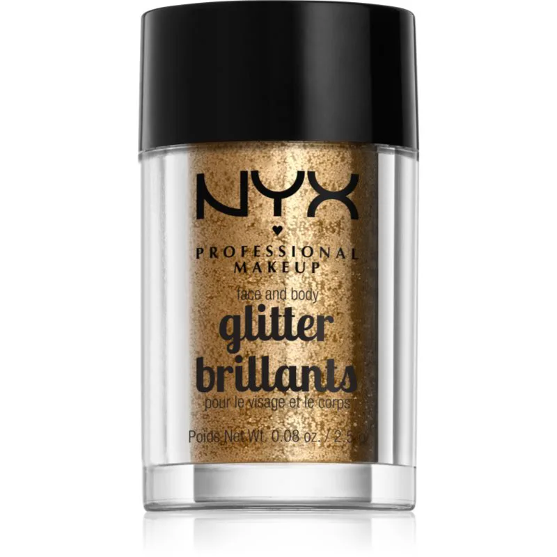 NYX Professional Makeup Face & Body Glitter Brillants Γκλίτερ για το σώμα και το πρόσωπο απόχρωση 08 Bronze 2.5 γρ