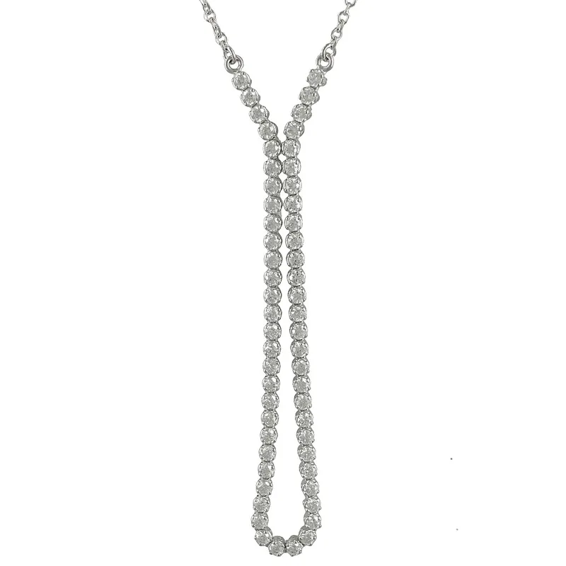 Λευκόχρυσο Κολιέ με Signity Stones Κ14 KL587
