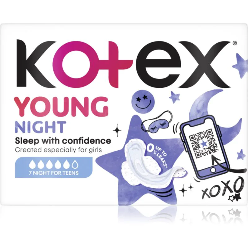 Kotex Young Night σερβιέτες νύχτας 7 τμχ