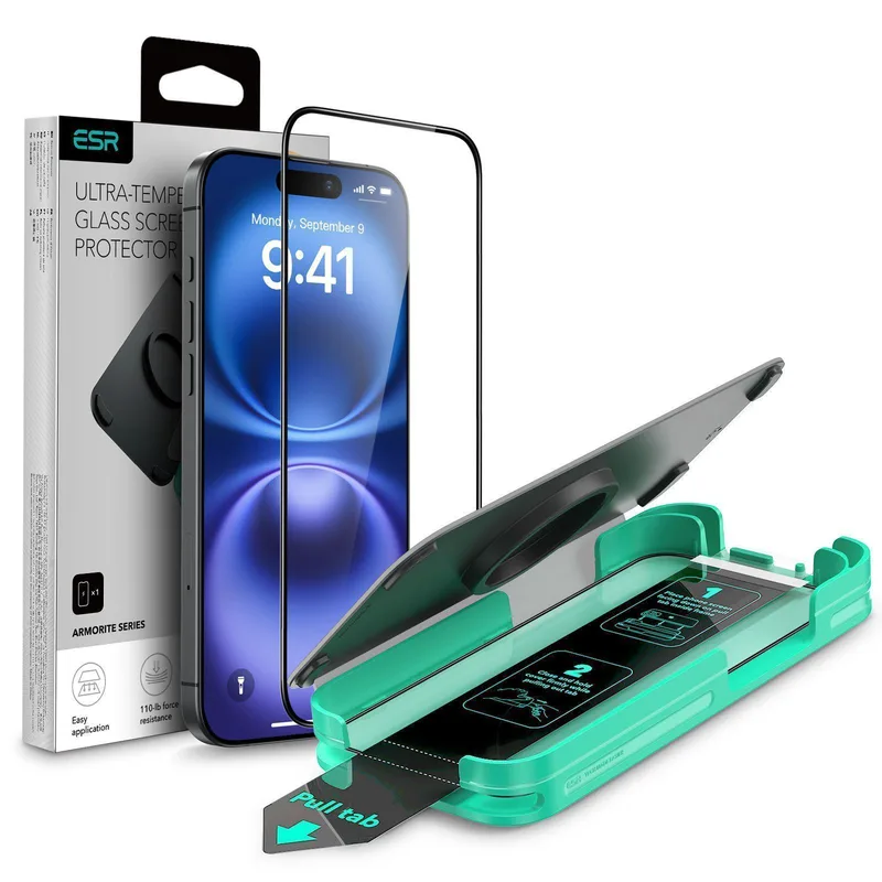 ESR Armorite Ultra-Tough Tempered Glass iPhone 15/16 (With Easy Installation Tray)