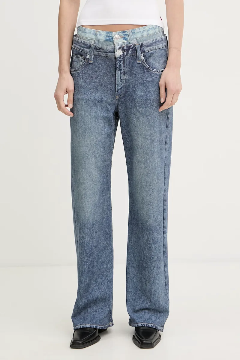 Rag & Bone Παντελόνι wide leg γυναικείο βαμβακερό Miramar