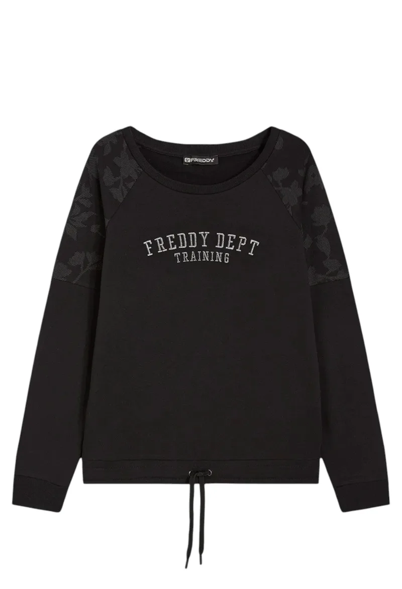 Μπλούζα Μακρυμάνικη Freddy Lurex Embroidery And Floral Print Shoulders F3WTRS7-NFLO58 Γυναικείο