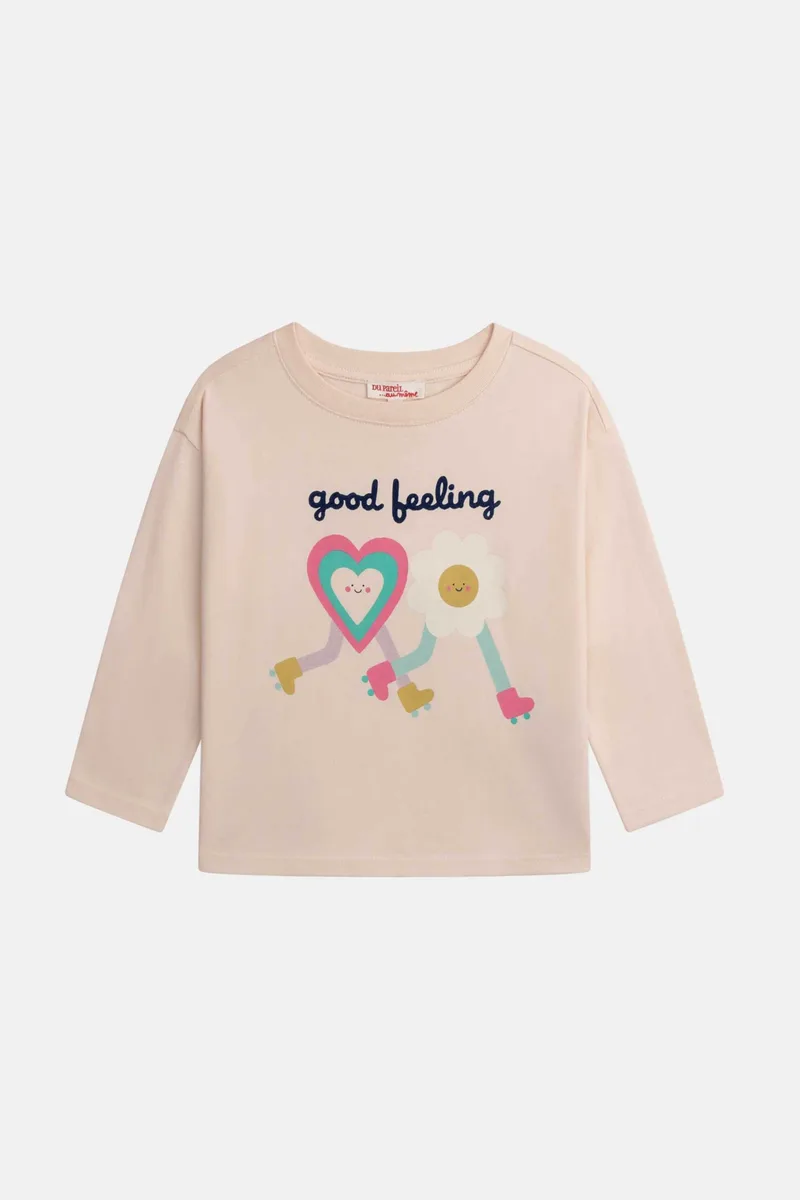 DPAM παιδική μπλούζα για κορίτσια "Good Feeling" - 370318 Ροζ