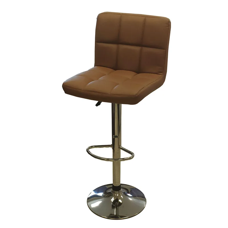 Σκαμπό Bar ArteLibre ΓΛΑΥΚΗ Καπουτσίνο PU 45x45x87-105cm