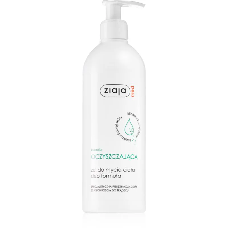 Ziaja Med Antibacterial Care καθαριστικό τζελ για μείωση του σμήγματος για το σώμα 400 ml