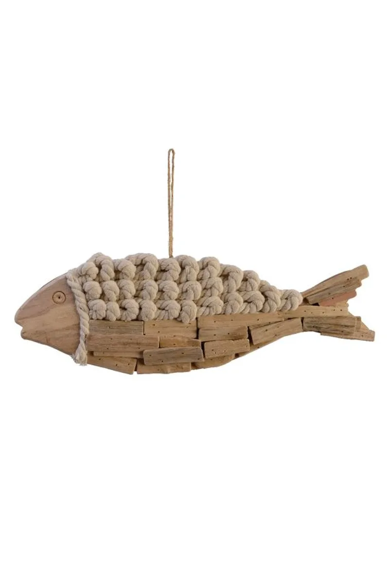 Ψαρι Ξυλινο Κρεμαστο 3x42x13.5cm Μονόχρωμο Kaeming