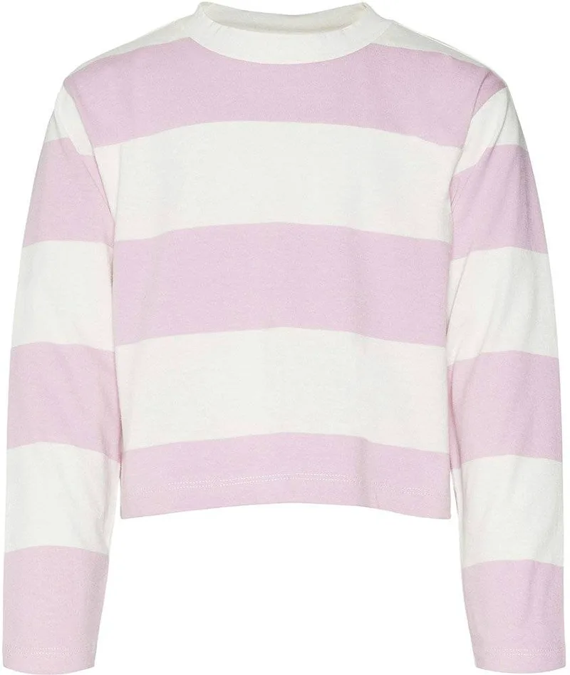 CROP TOP ΜΑΚΡΥΜΑΝΙΚΟ VERO MODA 10302391 VMONELLA ΛΕΥΚΟ/ΡΟΖ (134-140 CM)-(9-10 ΕΤΩΝ)