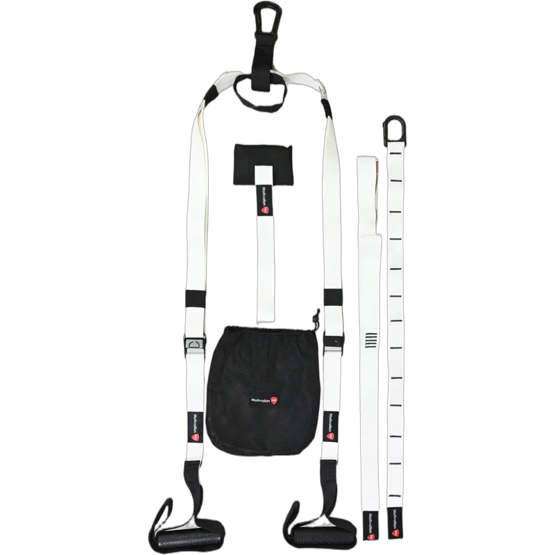 Ιμάντες Γυμναστικής MotivationPro Suspension Trainer Σετ Προπόνησης με Λαβές & Θήκη - White (5213016640312)