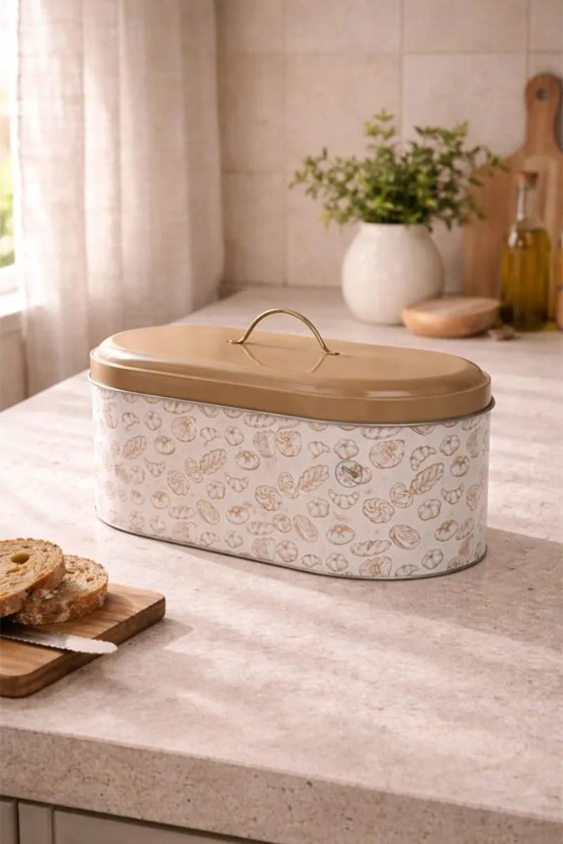 Ψωμιερα Μεταλλικη Με Μοτιβο Ψωμιου 34Cm 34x18.2x20cm Μονόχρωμο Kaeming