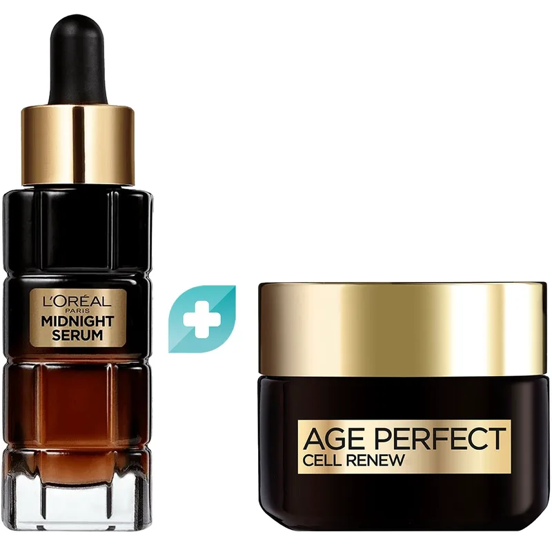 L'Oreal Paris Promo Age Perfect Midnight Serum 30ml & Cell Renew Day Cream 50ml