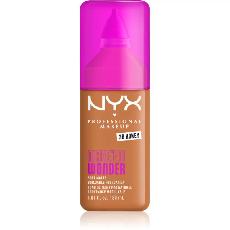 NYX Professional Makeup Make ‘Em Wonder ελαφρύ ματ μεικ απ απόχρωση 26 Honey 30 ml