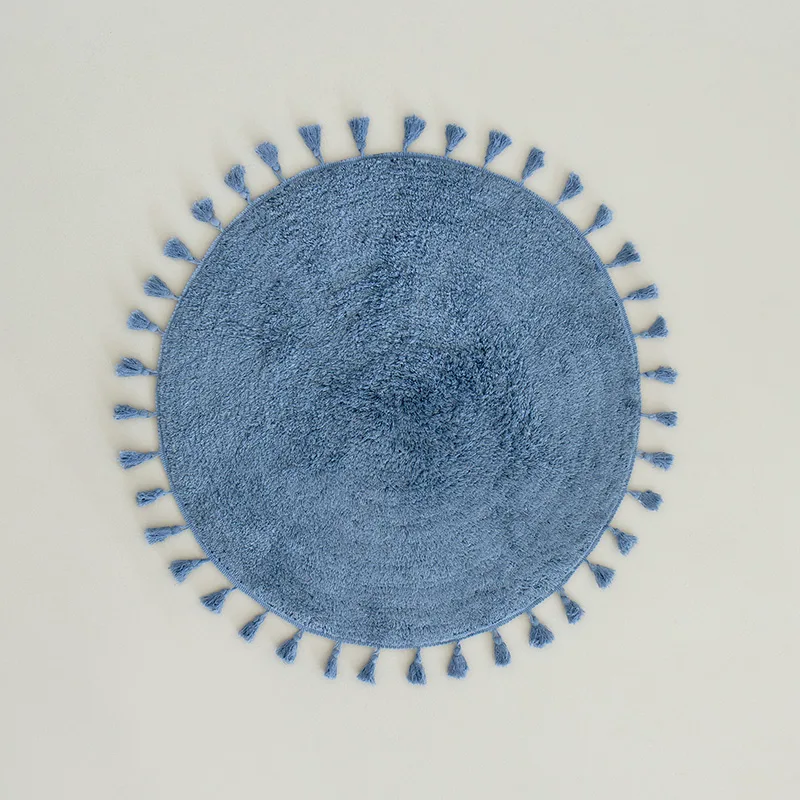 Πατάκι Μπάνιου Φ90 Nima Fuzzy Denim Blue
