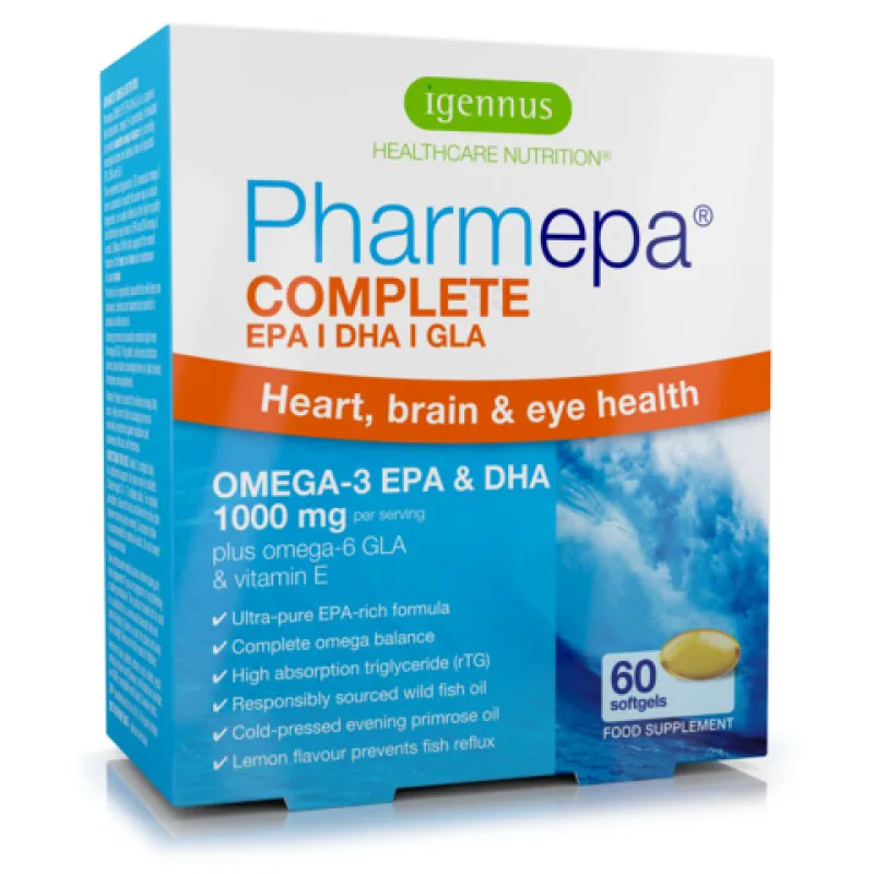 Συμπλήρωμα Διατροφής Ωμέγα 3 & 6 1000 mg Pharmepa Complete Omega 3 EPA-DHA 1000 mg 60 softgels iGennus