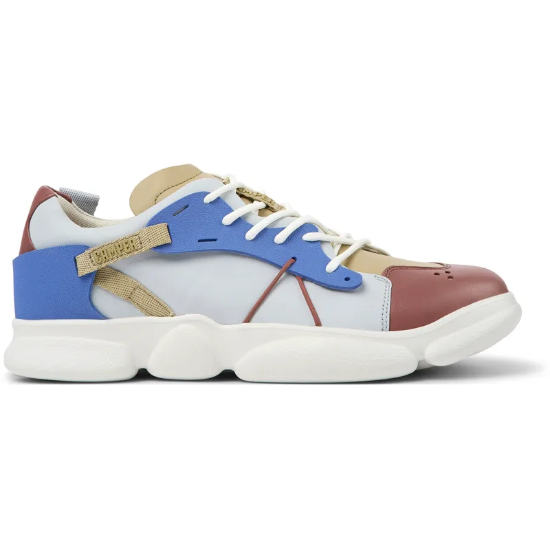 CAMPER Twins - Sneakers Για Ανδρικα - Κόκκινο,Λευκό,Μπλε, Μέγεθος 43, Smooth leather/Cotton fabric