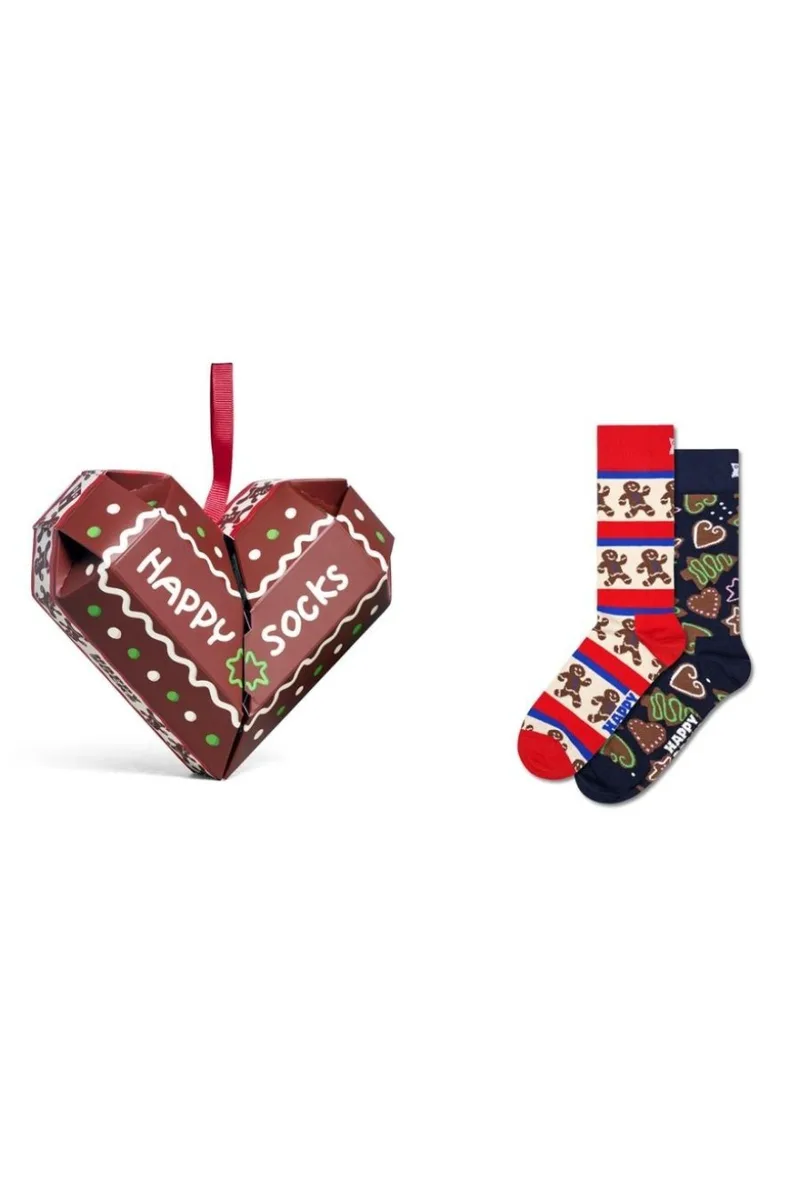 HAPPY SOCKS Κάλτσες 2-Pack Gingerbread Heart Socks Gift Set - MULTI-P003375-MULTI