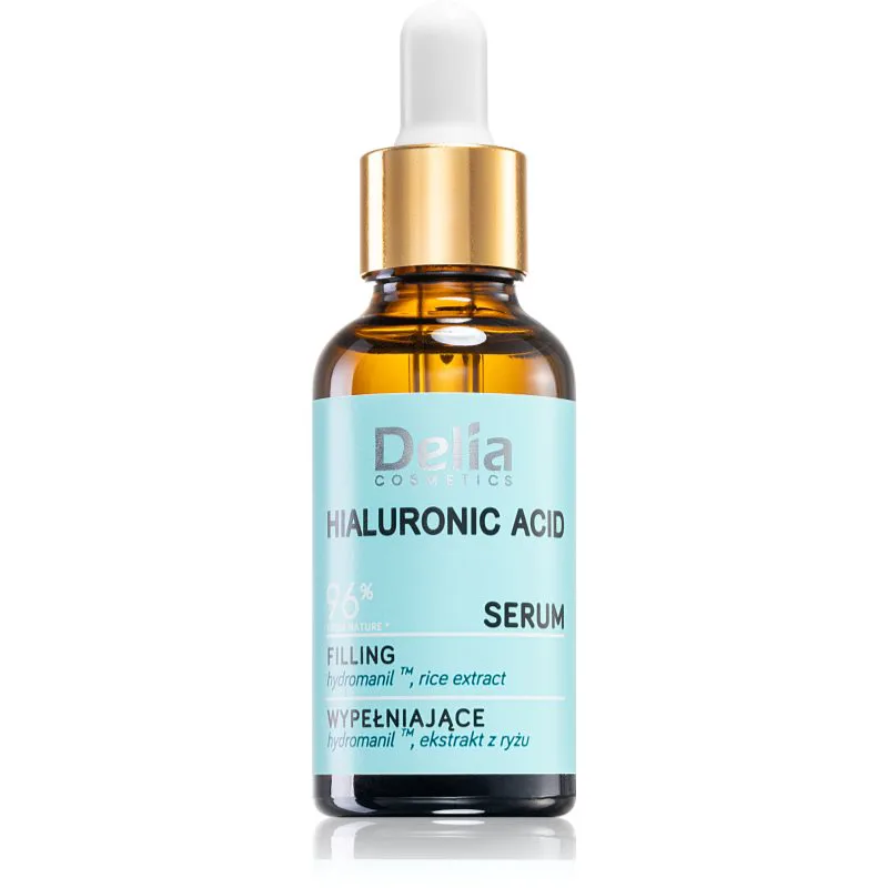Delia Cosmetics Hyaluronic Acid ορός αναπλήρωσης Για πρόσωπο, λαιμό και ντεκολτέ 30 ml