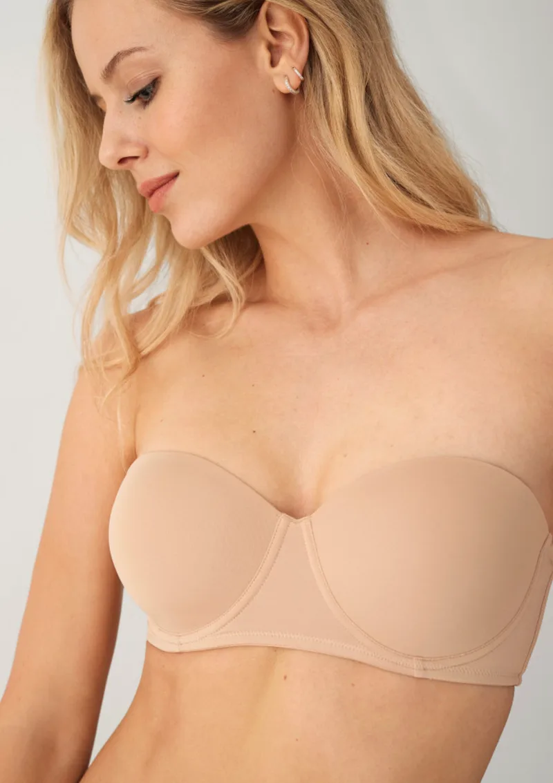 Promise Strapless Σουτιέν Με Σιλικόνη - Μπεζ