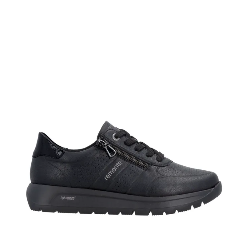 Remonte D2V03-00 Ανατομικό Δερμάτινο Sneakers Μαύρο