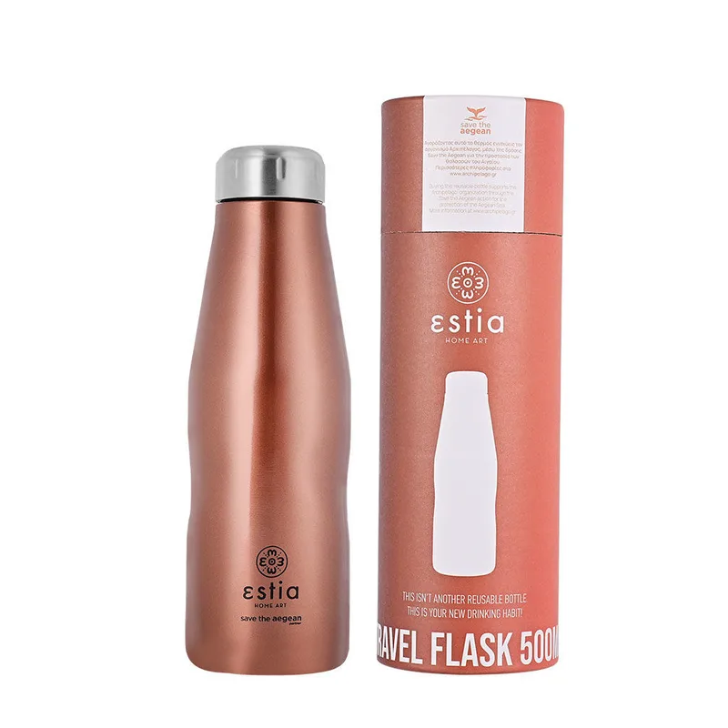 Θερμός Save The Aegean Rose Χρυσό 500ml Estia 01-7836