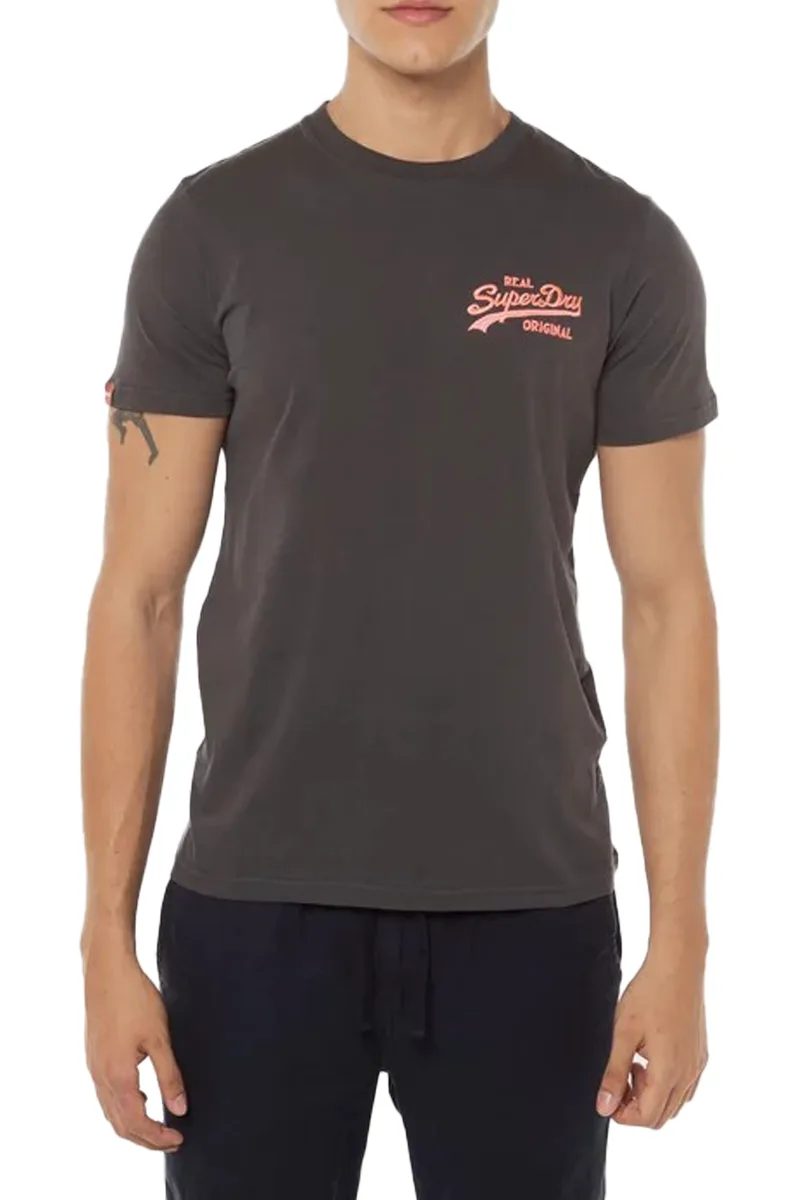 Μπλούζα Κοντομάνικη Superdry D2 Ovin Vintage Vl Neon M1011478A-DEZ Ανδρικό